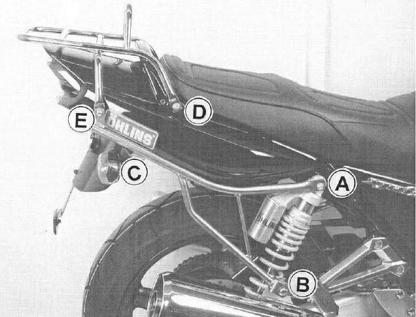 ヘプコ＆ベッカー チューブトップケースキャリア ブラック Yamaha XJR 1300 from 2004-2006 | 6504510 01｜ワンダーテック