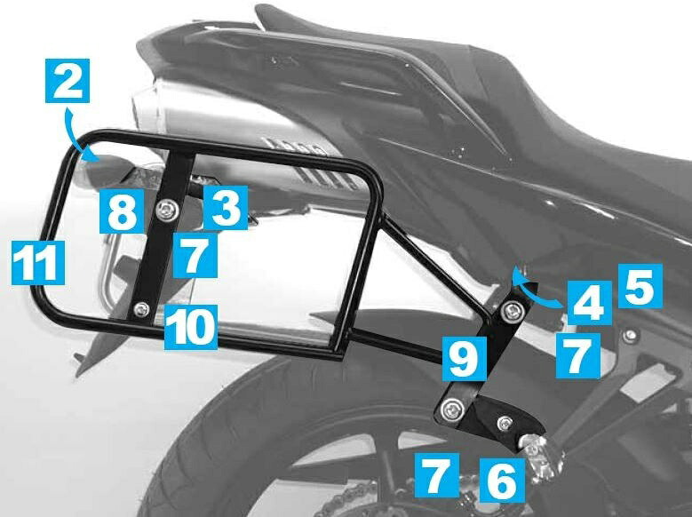 ヘプコ＆ベッカー サイドキャリア Lock-it (ロックイット) ブラック Yamaha FZ 6 Fazer S2 | 6504520 00 01｜ワンダーテック