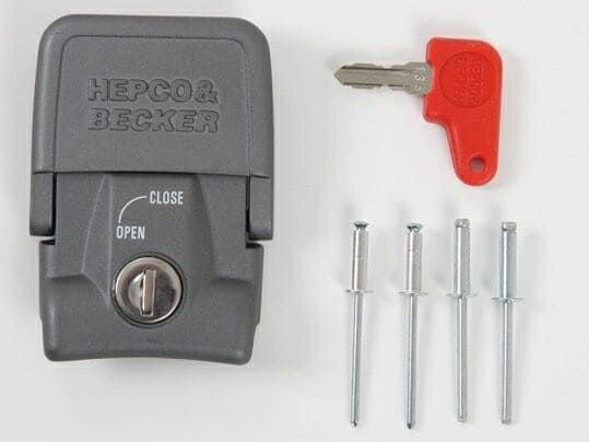 Hepco & Becker / ヘプコ&ベッカー Fixing lock for GOBI side case - シルバー | 710111 00 09-920｜ワンダーテック