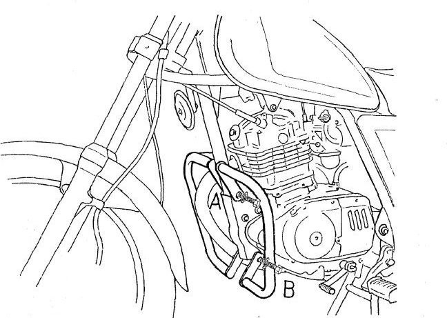 ヘプコ＆ベッカー エンジンプロテクションバー クロム Suzuki GN 125 | 501311 00 02｜ワンダーテック