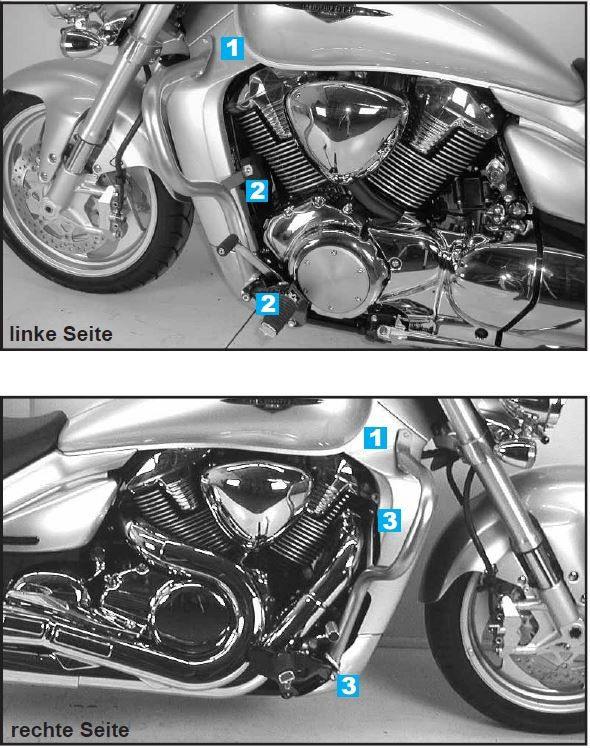 ヘプコ＆ベッカー エンジンプロテクションバー クロム Suzuki M 1800 (VZ) R Intruder | 5013511 00 02