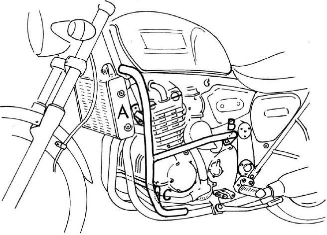 ヘプコ＆ベッカー エンジンプロテクションバー クロム Triumph Thunderbird until 1998 | 501701 00 02