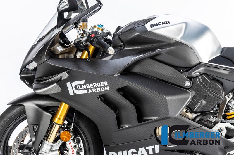 Ilmberger / イルムバーガーカーボンパーツ フェアリングサイドパネル 左 マット Panigale V4 R | VEL｜ワンダーテック