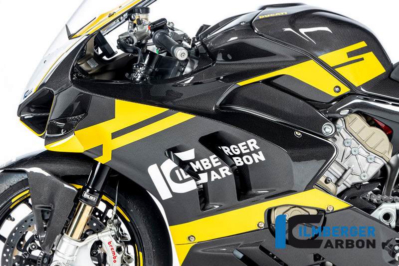 ILMBERGER / イルムバーガーカーボン フェアリングサイドパネル 左側 グロス パニガーレ V4 (S) Racing | VEL.031.V4R2G.K