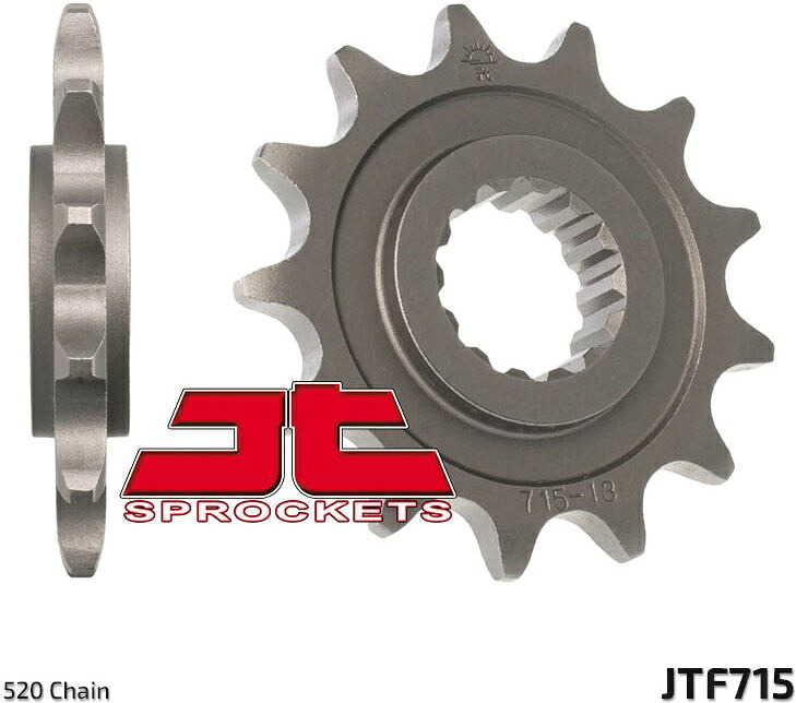JT スプロケットS Front スプロケット 12 Teeth Steel スタンダード 520 Pitch Type 715 Gas Gas | JTF715.12