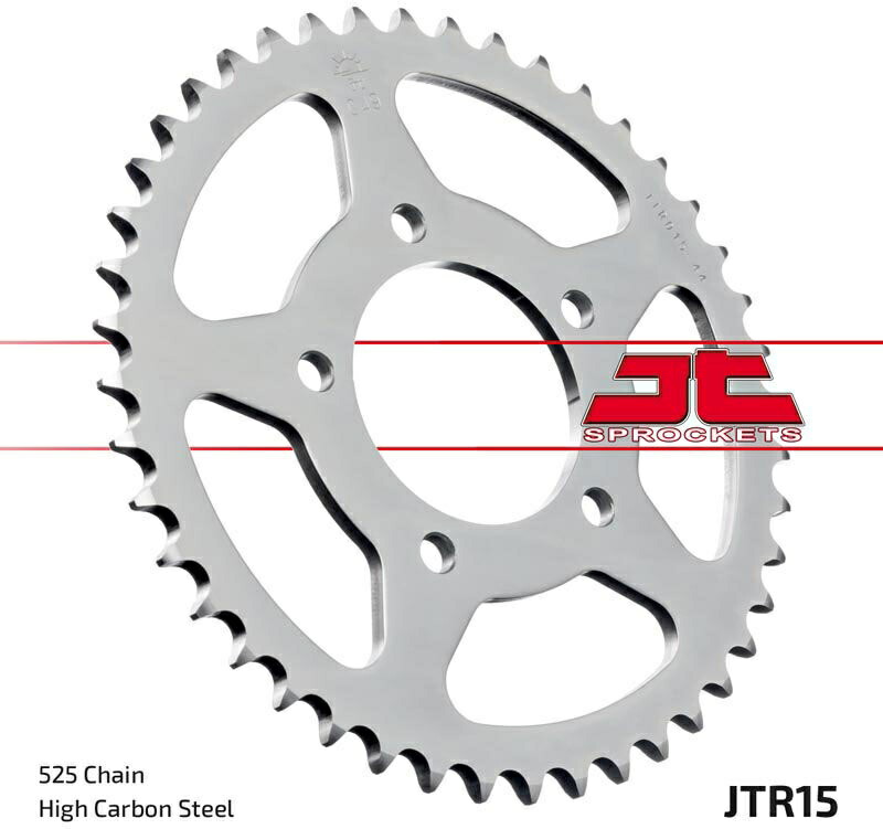 JT スプロケットS リア スプロケット 44 Teeth Steel スタンダード 525 Pitch Type 15 | JTR15.44