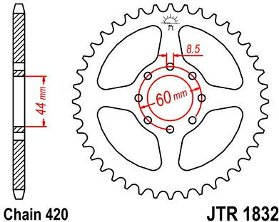 JT スプロケットS リア スプロケット 52 Teeth Steel スタンダード 420 Pitch Type 1832 | JTR1832.52 7,275円