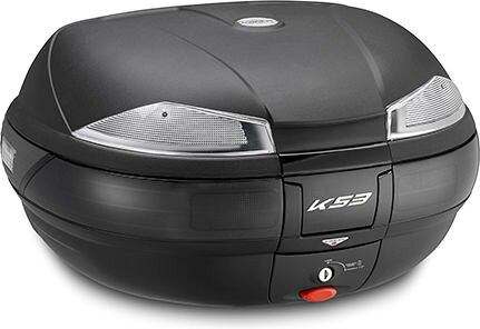 Kappa / カッパ トップケース 53 ltr- (トランスペアレント リフレクター付) ブラック | K53N|ワンダーテック