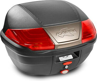 Kappa / カッパ ブラック トップケース 40 ltr- (トップシェル：カーボンテクスチャー- エンボス