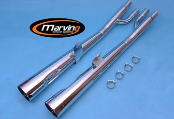 Marving / マービング デュアルマフラー Marvi クロム - EU公道走行認可 Honda CB 650 | H/2034/BC｜ワンダーテック