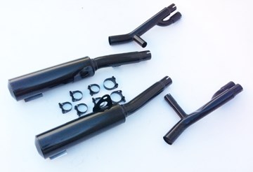 Marving / マービング デュアルマフラー Cylindrical &Oslash; 100 ブラック - EU公道走行認可 Kawasaki ZX10｜ワンダーテック 118,000円