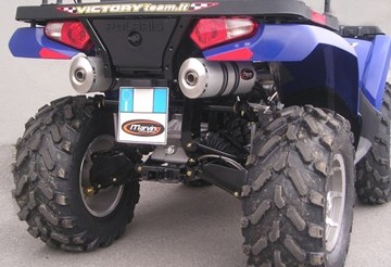 Marving マービングマフラー Group Small Oval Quad Atv Line アルミ （クワッド・4輪バイク）SPORTSMAN 800