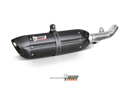 MIVV / ミヴ- SPORT 2 スリップオン ステンレス (カーボンエンドキャップ付)s for APRILIA DORSODURO 1|ワンダーテック