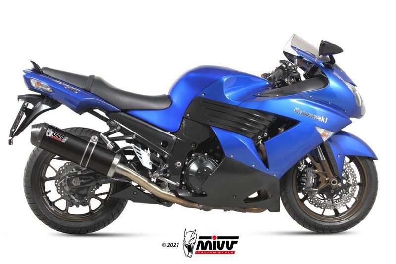 MIVV / ミヴマフラー Oval ブラック Stainless Steel With Carbon Cap Exhaust | K.023.LVC