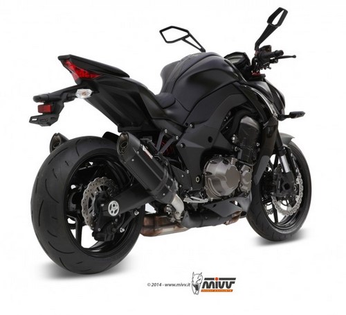 MIVV / ミヴSUONO スリップ オン ブラックステンレススチール for KAWASAKI Z 1000 (2014 - 2016) | K.039.L9