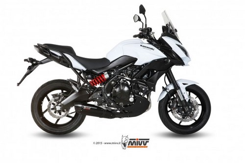 MIVV / ミヴSUONO スリップ オン ブラックステンレススチール for KAWASAKI VERSYS 650 (2015 - 2016) | K.041.