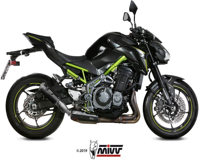 MIVV / ミヴ SPORT M3 スリップオン Muffler CARBON for KAWASAKI Z900 2017 ECE approved (Euro4) | K.045.LM3C