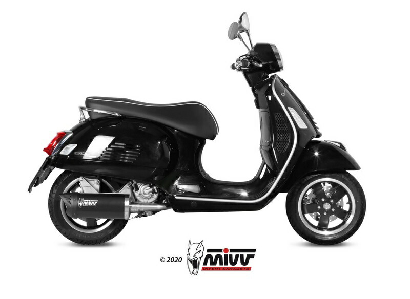 MIVV / ミヴマフラー Mover ブラック Painted Stainless Steel Exhaust | MV.PG.0002.LV