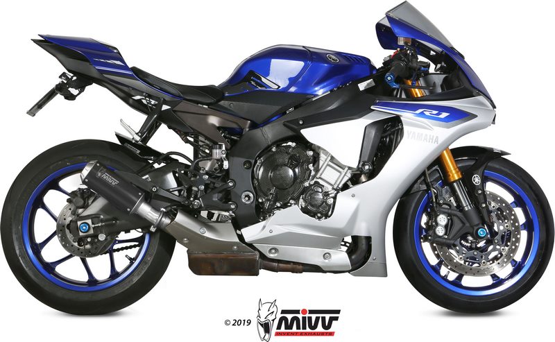 MIVV / ミヴ SPORT M3 スリップオン Muffler CARBON for YAMAHA YZF 1000 R1 2015 ECE approved (Euro3/Euro4) | Y.050.LM3C