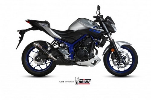 MIVV / ミヴGP スリップ オン ブラックステンレススチール for YAMAHA MT 03 (2016) | Y.055.LXB