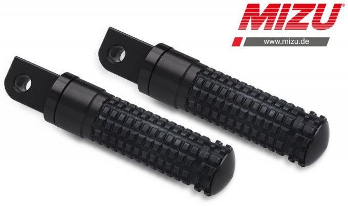 Mizu レーシング パッセンジャーフットペグ ABE認可品 ブラック/ブラック | 409SS1120021