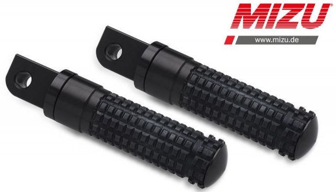 Mizu レーシング パッセンジャーフットペグ ABE認可品 ブラック/ブラック | 409SS1120026