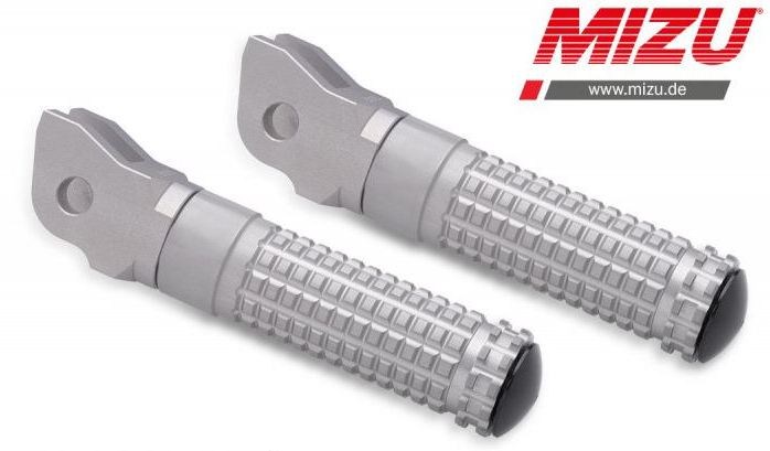 Mizu レーシングフットペグ ABE認可品 シルバー/シルバー | 409TT1110012｜ワンダーテック