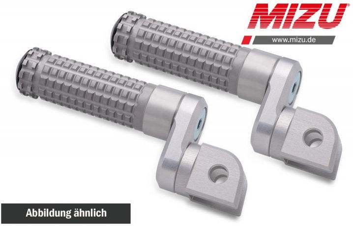 Mizu アジャスタブル レーシング フットペグ ABE認可品 シルバー/シルバー | 409TT2210013