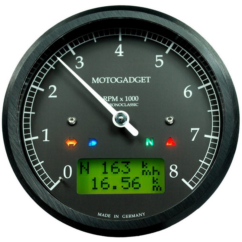 Motogadget / モトガジェット クロノクラシック 140000 (グリーンLCD) ブラック | 2004056｜ワンダーテック 66,605円