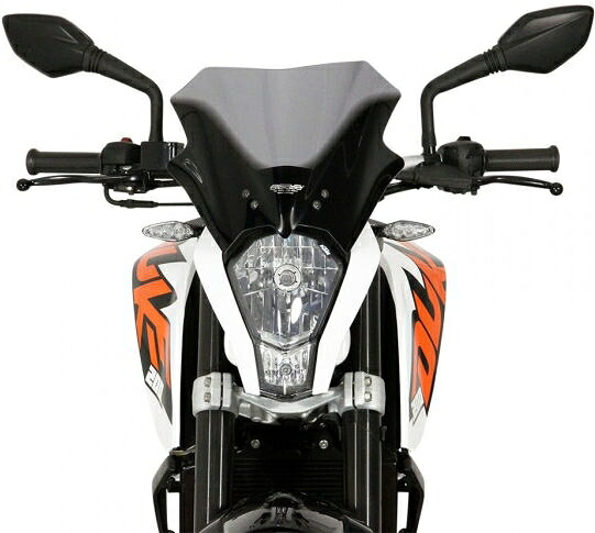 MRA / エムアールエー レーシングウィンドスクリーン R －ブラック－ for KTM DUKE 125 / 200 / 390 (11-