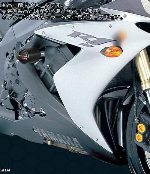 Powerbronze / パワーブロンズ バジェットクラッシュポストセット (クラッシュバー) ブラック YAMAHA YZF-R1 04-06 | 513-Y114-003