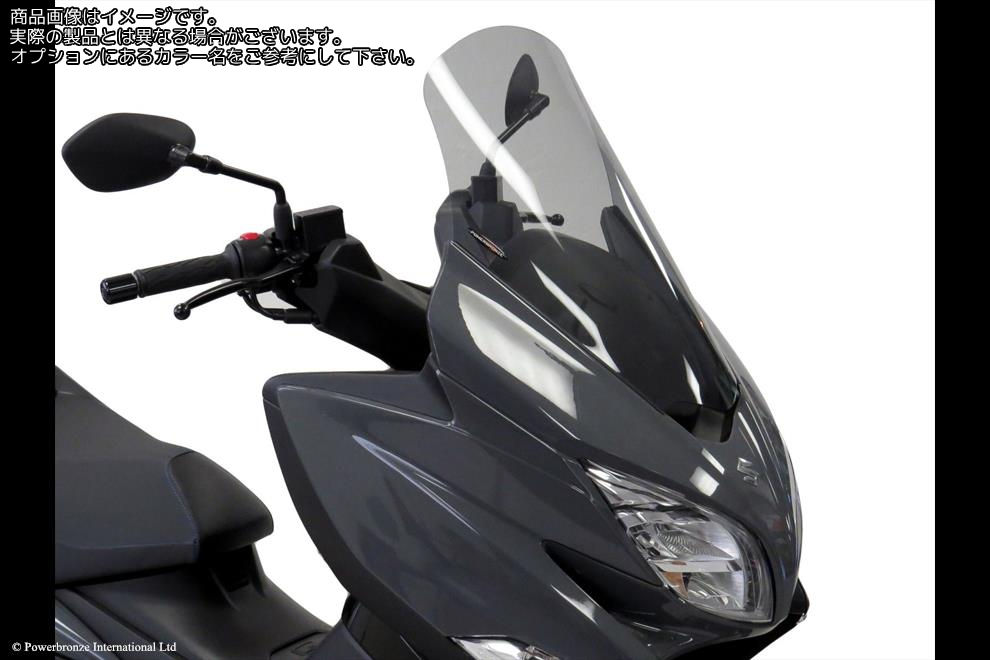 Powerbronze / パワーブロンズ Scooter Screens for SUZUKI BURGMAN 400 17-23 (540 MM HIGH)/CLEAR | 410-S166-000｜ワンダーテック