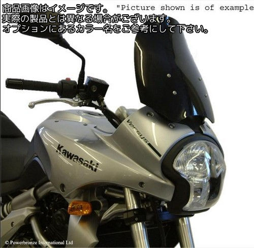 Powerbronze / パワーブロンズ フリップアップ スクリーン KAWASAKI GPZ750 ブラック | 420-K128-003