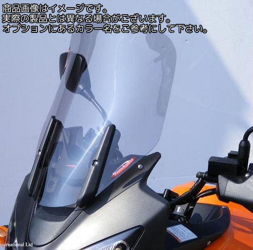 Powerbronze / パワーブロンズ フリップアップ スクリーン KAWASAKI KLV1000 ブラック | 420-K130-003