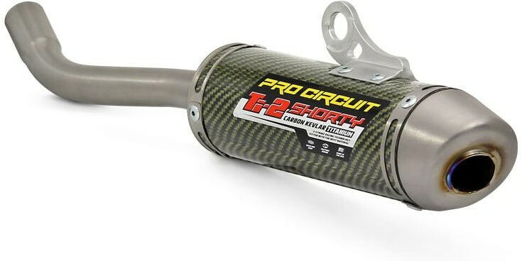 PRO CIRCUIT TI-2 ショートサイレンサー カーボン/チタンエンドキャップ Yamaha YZ65 | 1131865K