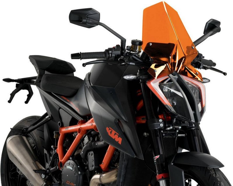 Puig / プーチ オートバイのフロントガラスツーリングKTM 1290 SuperDuke R 2020-オレンジ | 20461T