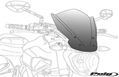 Puig／プーチ ウィンドシールド Naked New Generation Touring- レッド | 4947R