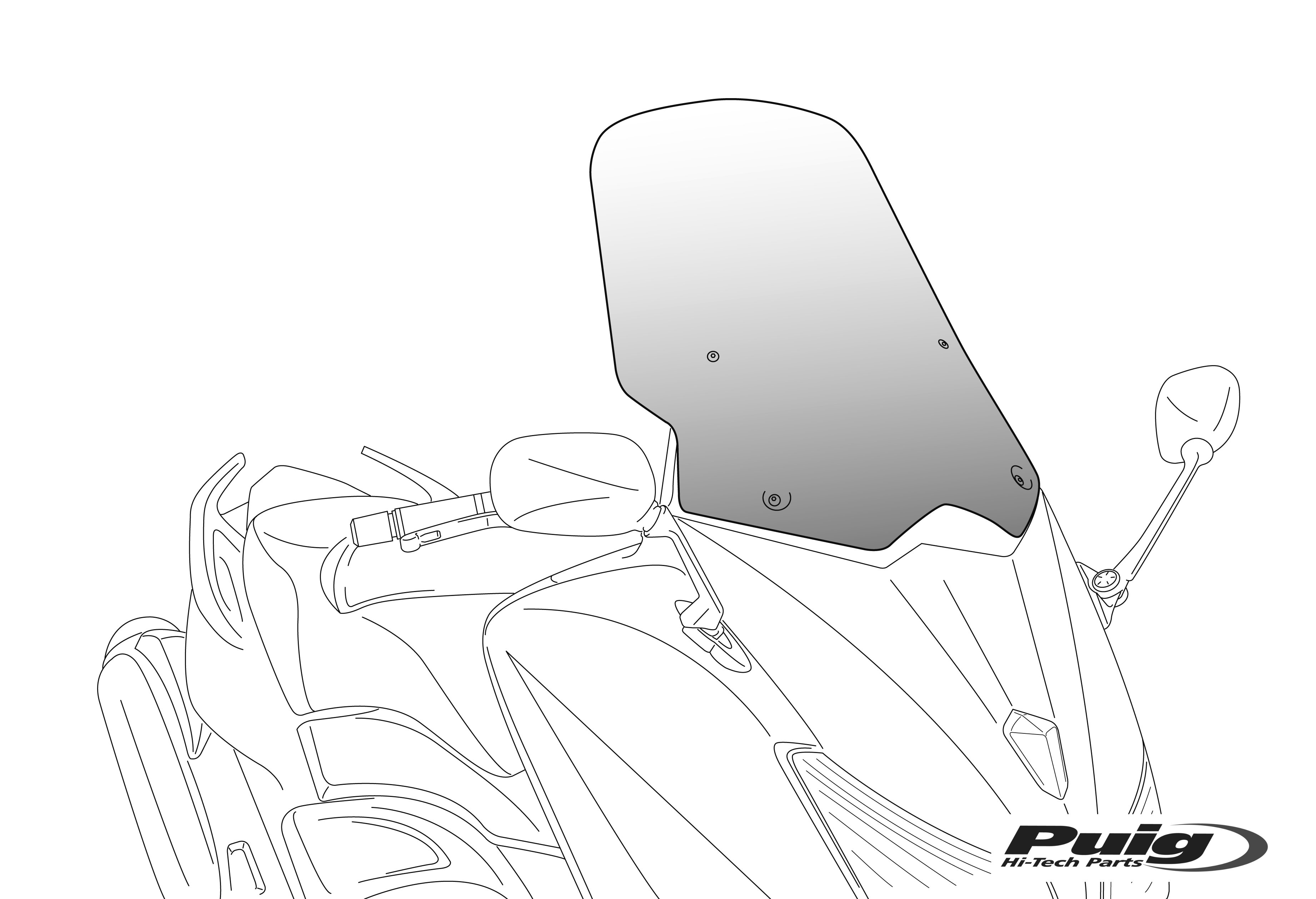 Puig／プーチ ウィンドシールド V-Tech Line Touring - スモーク | 6035H｜ワンダーテック