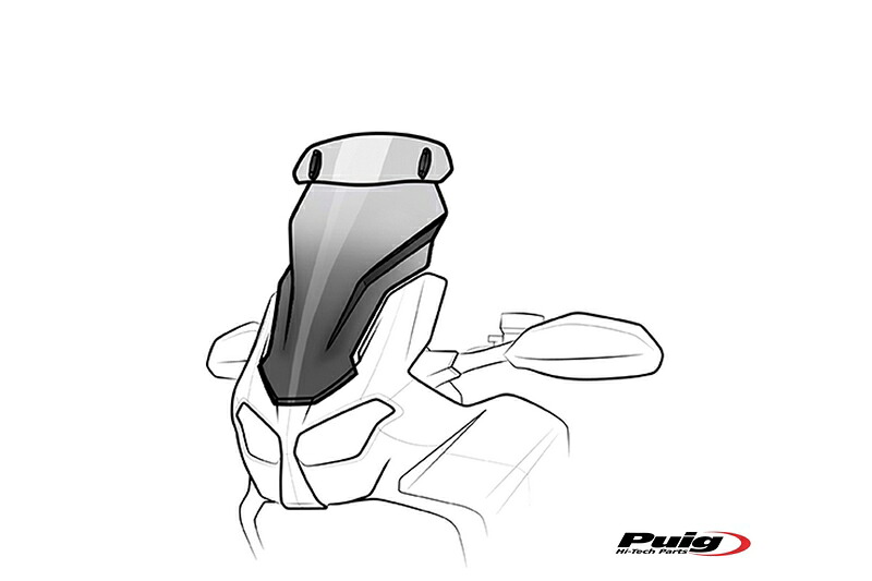 Puig Touring ウインドシールド バイザー付 スモーク | 21483H|ワンダーテック