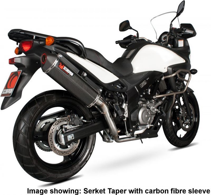 Scorpion / スコーピオンエキゾースト Serket スリップオン ステンレススリーブ Suzuki DL 650 V Strom 1｜ワンダーテック