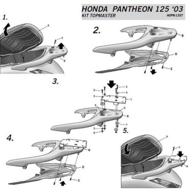 Shad - シャッド トップマスターフィッティングセット - Honda | H0PN13ST