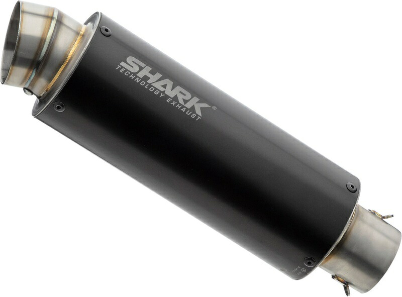 SHARK / シャークマフラー SRC 4 slip on exhaust (4-1)- Black- Round | 845112