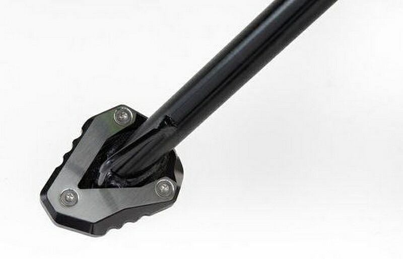 SW-MOTECH Extension for side stand foot Black/Silver. Kawasaki Ninja 125 / Z125 (18-). | STS.08.102.10100/S