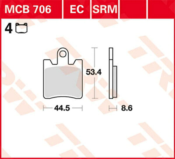 TRW（ティーアールダブル） ブレーキパッド TRW MCB706 | MCB706 9,472円
