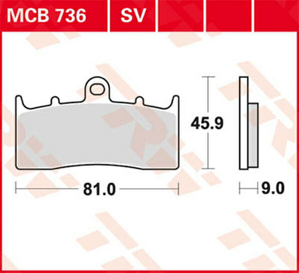 TRW（ティーアールダブル） ブレーキパッド TRW MCB736SV | MCB736SV