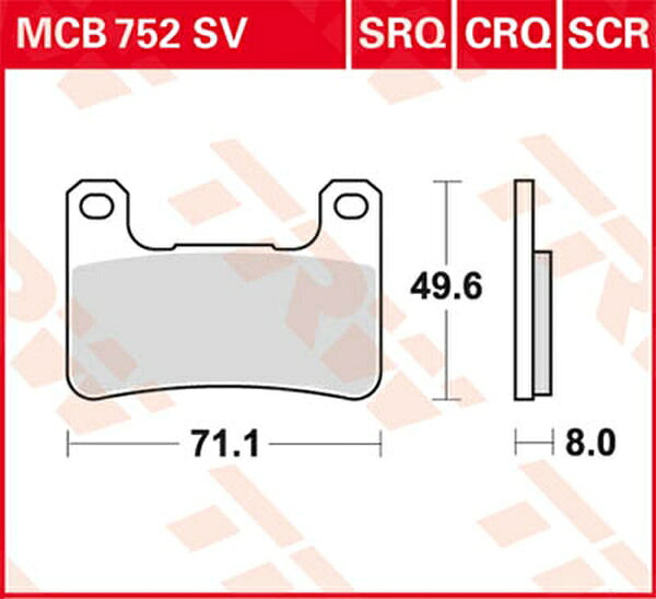 TRW（ティーアールダブル） ブレーキパッド TRW MCB752SV | MCB752SV