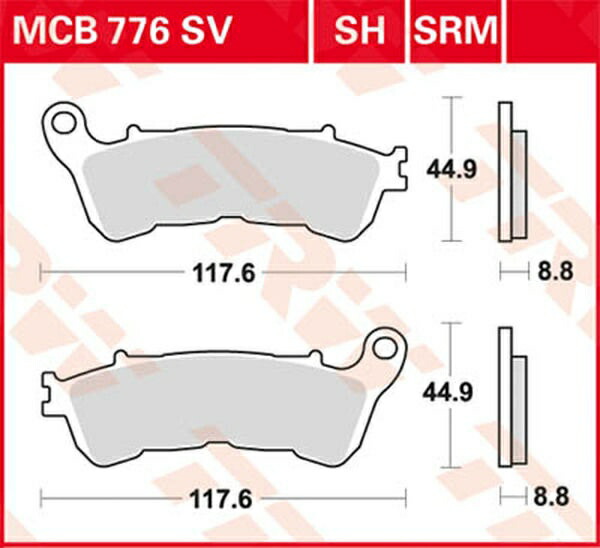 TRW(ティーアールダブル) ブレーキパッド SINTER SCOOTER 125+ | MCB776SRM