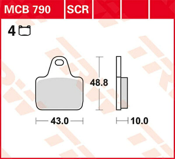 TRW（ティーアールダブル） ブレーキパッド SINTER RACE LON | MCB790SCR