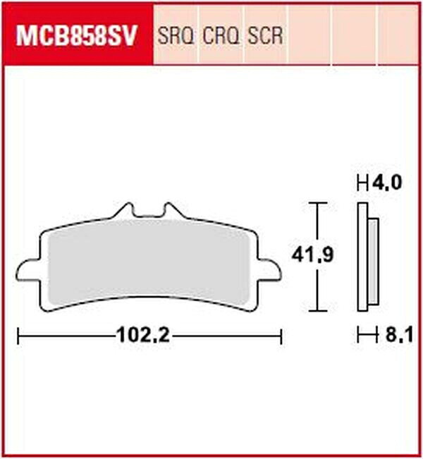 TRW（ティーアールダブル） ブレーキパッド SINTER RACE LONGLIFE | MCB858SCR