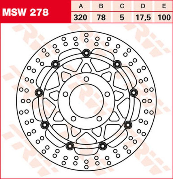 TRW BRAKE DISC FL MSW278 | MSW278